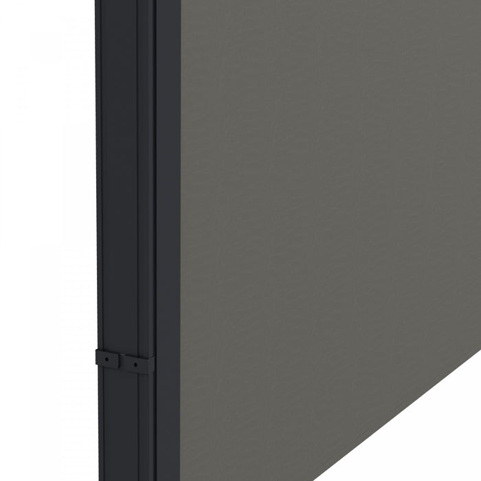 Outsunny 13' X 6' Retractable Side Awning, Garden Privacy Screen Divider, Full Cassette Windbreaker For Hot Tub, Balcony, Terrace, Pool, Dark Grey