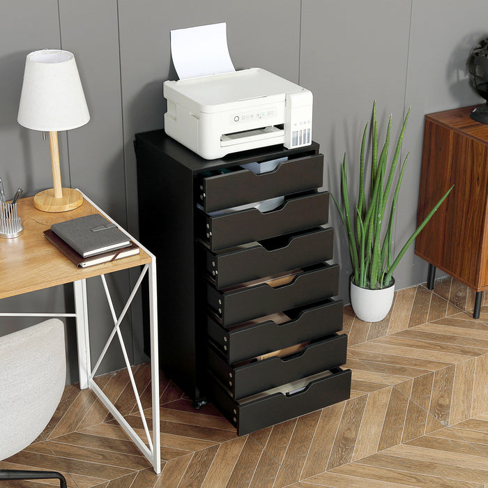 Vinsetto 7-drawer Vertical Filing Cabinet Office Storage Cabinet
