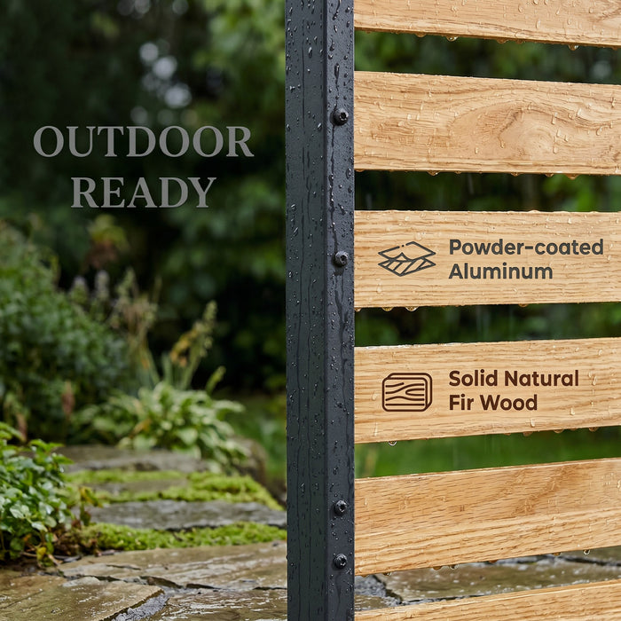 Outsunny Outdoor Privacy Screen Panel, No Dig Space Divider