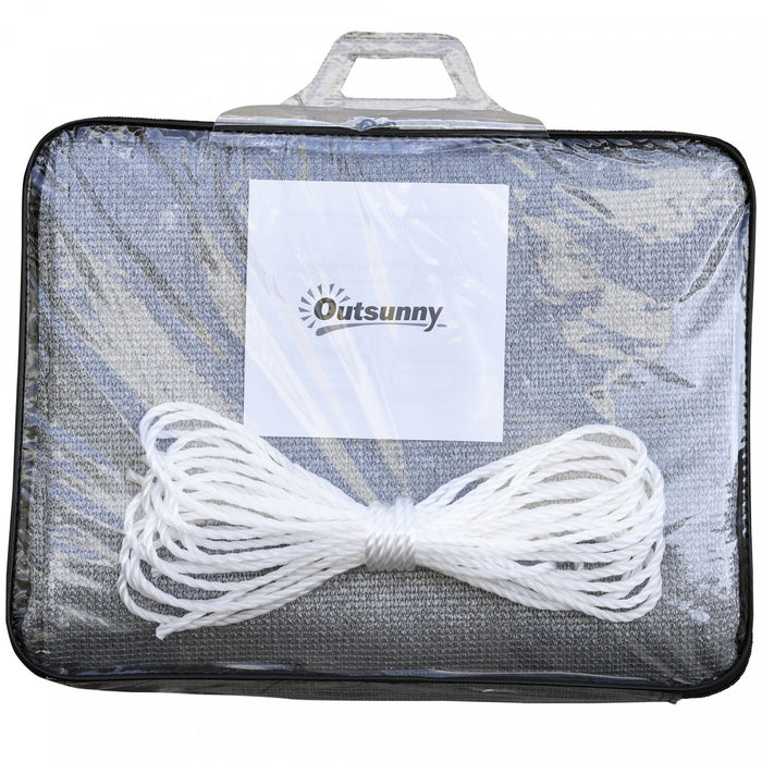 Outsunny Square 12’ Canopy Sun Sail Shade Garden Cover Uv Protector Outdoor Patio Lawn Shelter With Carrying Bag Grey