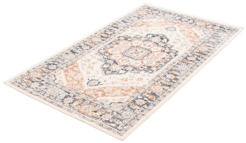 Heriza Ivory Area Rug - 5'0\" X 8'0\"   