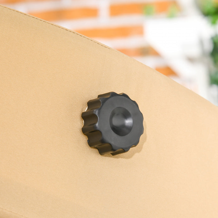 Outsunny 2 Seater Outdoor Swing Chair Porch Swing Bench With Canopy, Beige