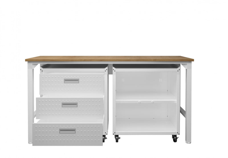 Fortress Modern 3-Piece Garage Set in White Garage Storage