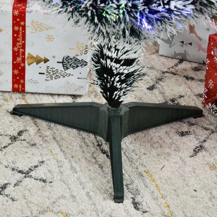 Homcom 3ft Pre-lit Optical Fiber Artificial Christmas Tree With 12 Led Lights And 90 Branches