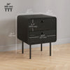 HOMCOM Nightstand Set of 2 with 2 Storage Drawers, Bedside Tables, Black