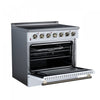 Forno Galiano 36 Inch Freestanding Electric range, 5 radiant burners, 5.36 cu.ft., White - FFSEL6083-36WHT Electric Range | Cuisiniere electrique Galiano de 36 po, 5 foyers radiants, 5,36 pi³, blanc – FFSEL6083-36WHT