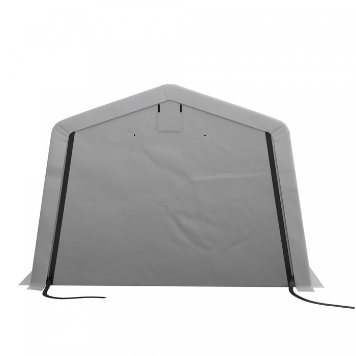 Outsunny 11' X 20' Portable Garage Carport With Ventilation Windows, Grey