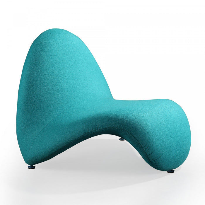 MoMa Modern Wool Blend Accent Chair in Teal - Set of 2