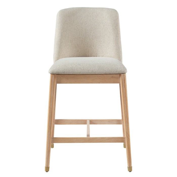 Clara Rubber Wood Bar Stool Set of 2,Natural