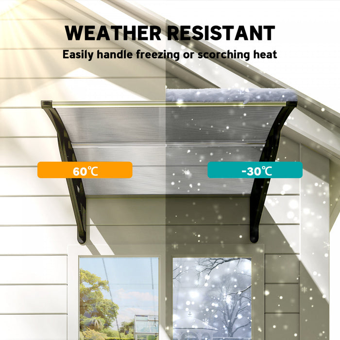 Outsunny Window Awning Door Canopy 40\" x 40\" Front Door Outdoor Patio Cover