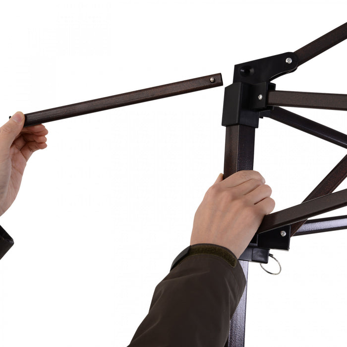 Outsunny 11' X 11' Pop Up Canopy, Outdoor Canopy Shelter Event Tent With 2-tier Soft Top, Removable Zipper Netting, And Storage Bag, For Patio, Backyard, Garden, Khaki