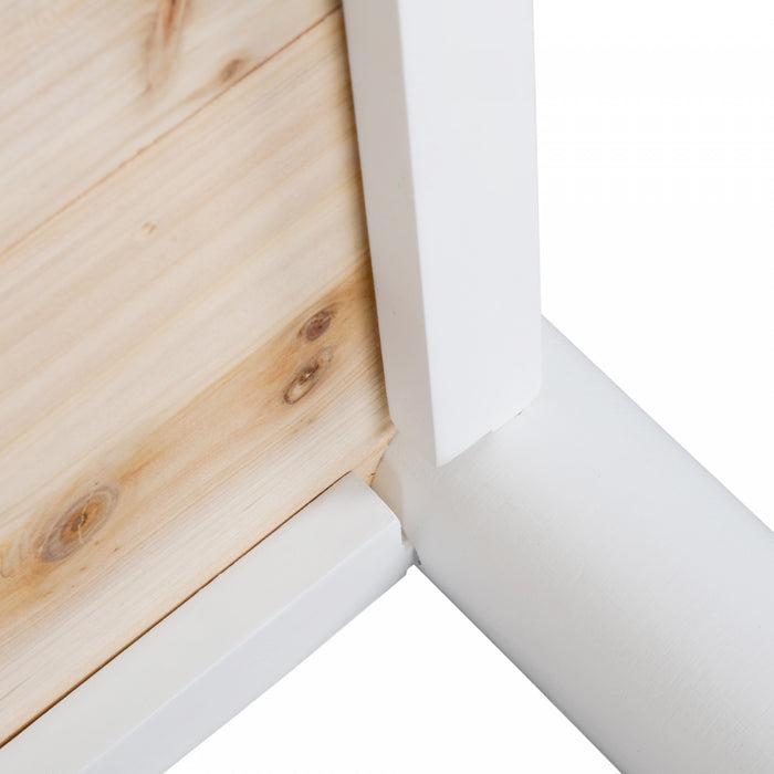 Outsunny 46'' X 34'' X 33'' Raised Garden Bed With Legs, Diy Wooden Raised Planter With Non-woven Liner, Freestanding Plant Stand For Plants -white