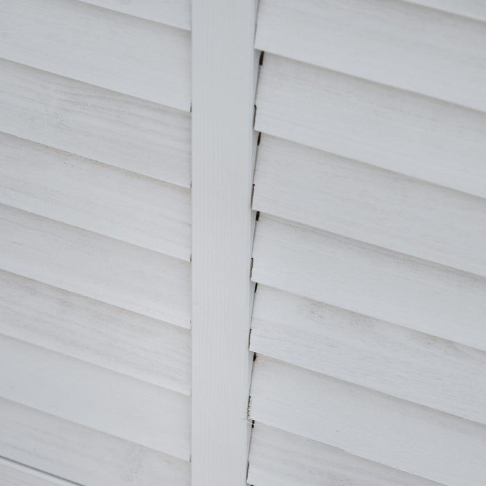 Outsunny Wooden Deck Box Outdoor Storage Container With Aerating Gap White