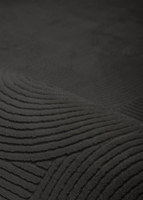 Elion Contemporary Charcoal Washable Rug 6'7\" x 9'0\" Indoor Area Rug