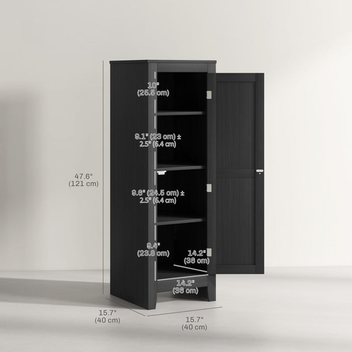 HOMCOM Kitchen Pantry with Adjustable Shelves Single Door for Dining Room