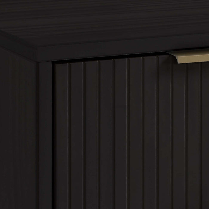 Granville Modern 18\" Nightstand in Black (2-Drawer) - Set of 2