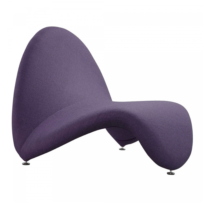 MoMa Modern Wool Blend Accent Chair in Purple - Set of 2