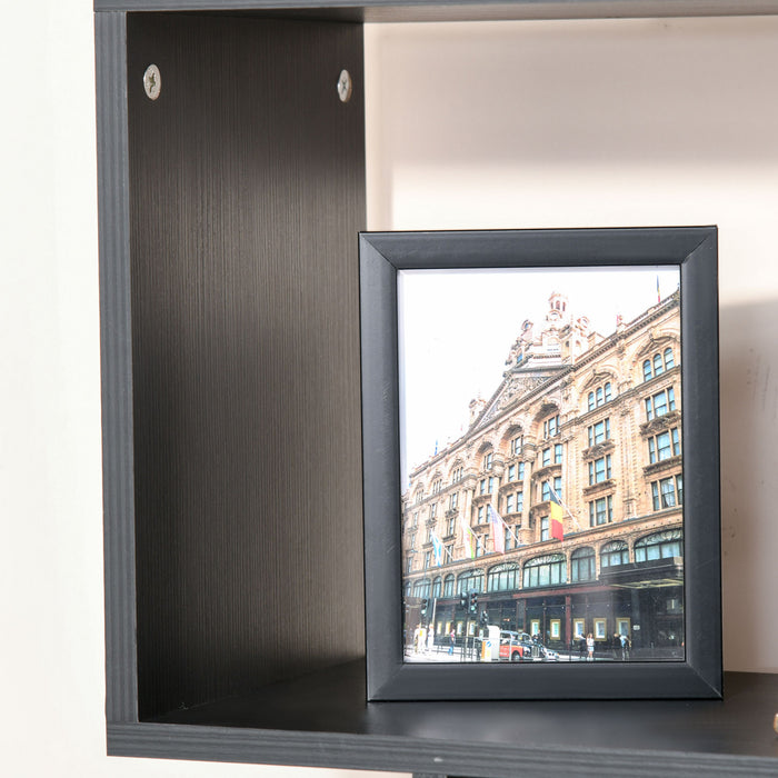 HOMCOM 6 Tier Bookshelf Storage Display Unit Organizer Room Divider Wood Black