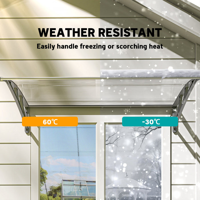 Outsunny Window Awning Door Canopy, Sun Shelter, Clear