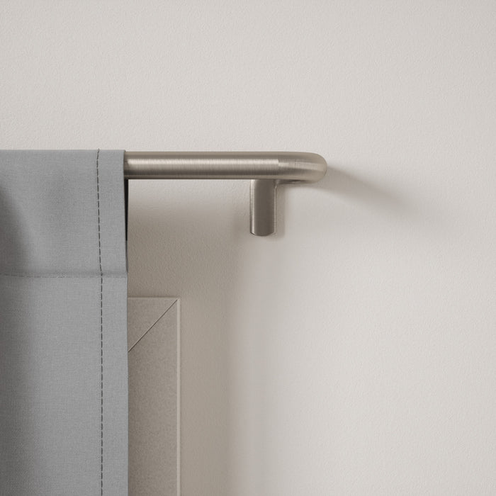 Umbra Twilight Matte Nickel Expandable Blackout 3/4\" Curtain Rod - 66\"-144\" 