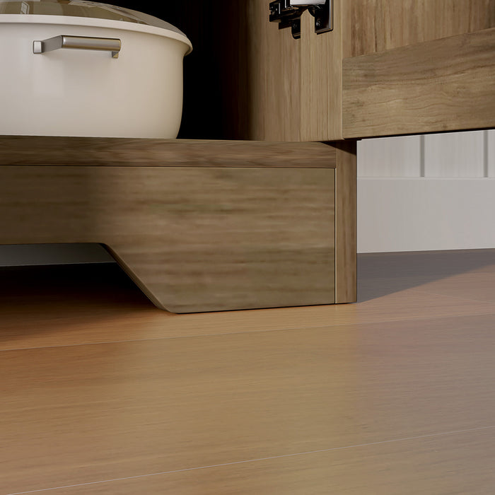 HOMCOM Sideboard Buffet Cabinet, Kitchen Cabinet with Drawers, Light Brown