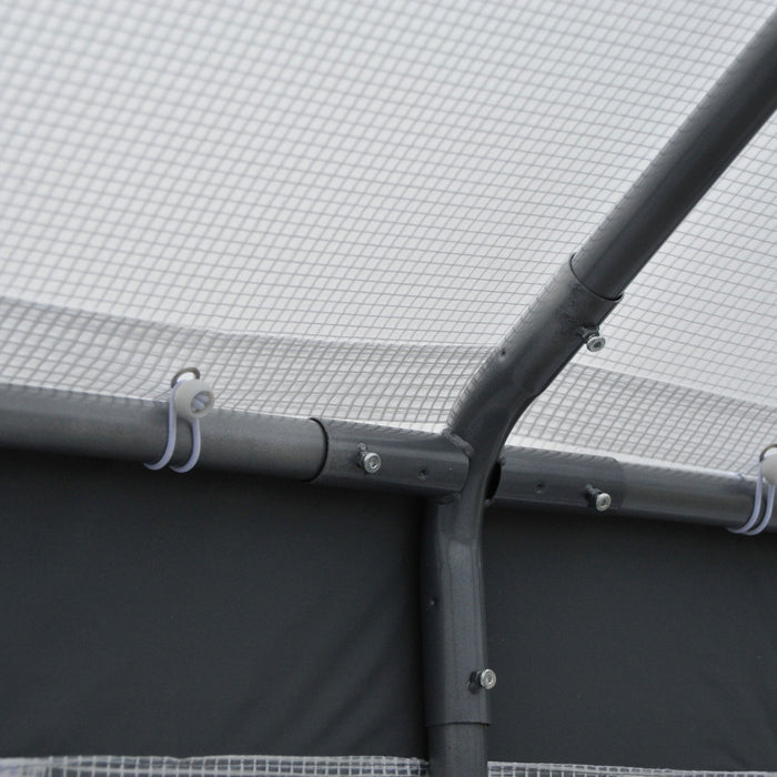 Outsunny 8' X 6' X 7.5' Heavy-duty Walk-in Greenhouse Outdoor Vegetable Plants Growing Warm House Seed Plant Growth Tent Polytunnel Shelter White