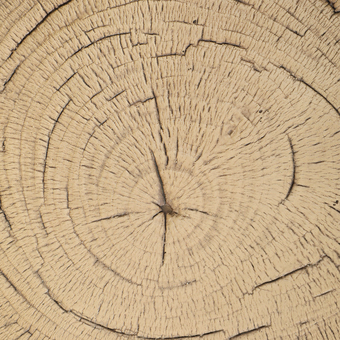 Outsunny 15\" Tree Stump Decorative Garden Stool Side Table Plant Stand