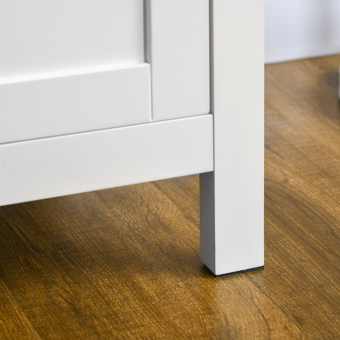 HOMCOM Storage Cabinet Sideboard Buffet Cabinet with Double Doors White