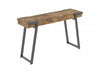 47” Narrow Console Table With Storage Shelf - Brown Reclaimed Wood With Black Metal