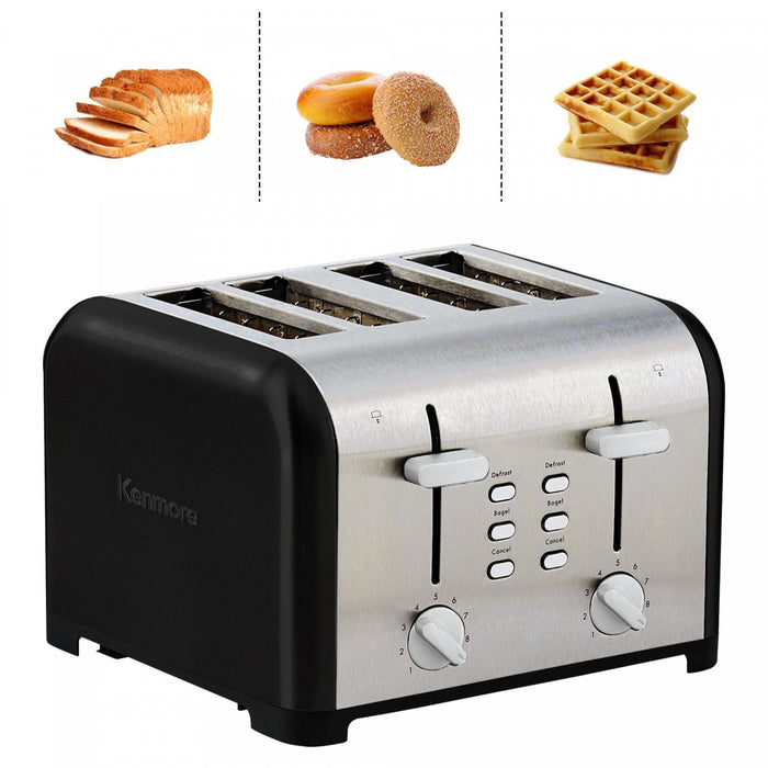 Kenmore 4-Slice Toaster with Dual Controls Black - KKTSDC4SB