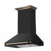 Forno Aria 36 Inch Wall-Mounted Black Range Hood-FRHWM5095-36BLK | Hotte de cuisiniere murale Aria de 36 po, noir-FRHWM5095-36BLK