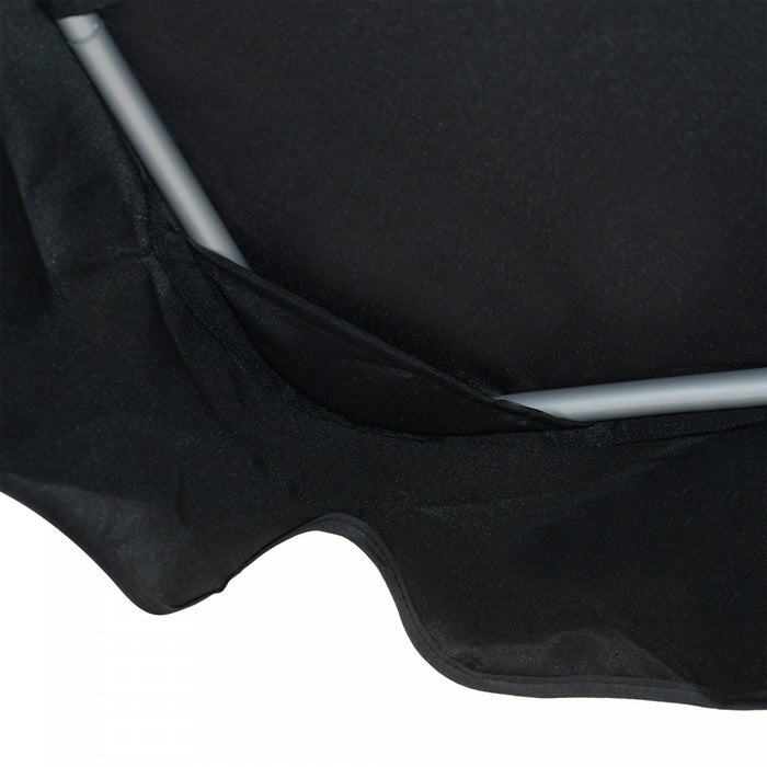 Outsunny 3 Person Patio Swing Seats With Adjustable Canopy Outdoor Swing Chair Bench For Garden, Poolside, Black