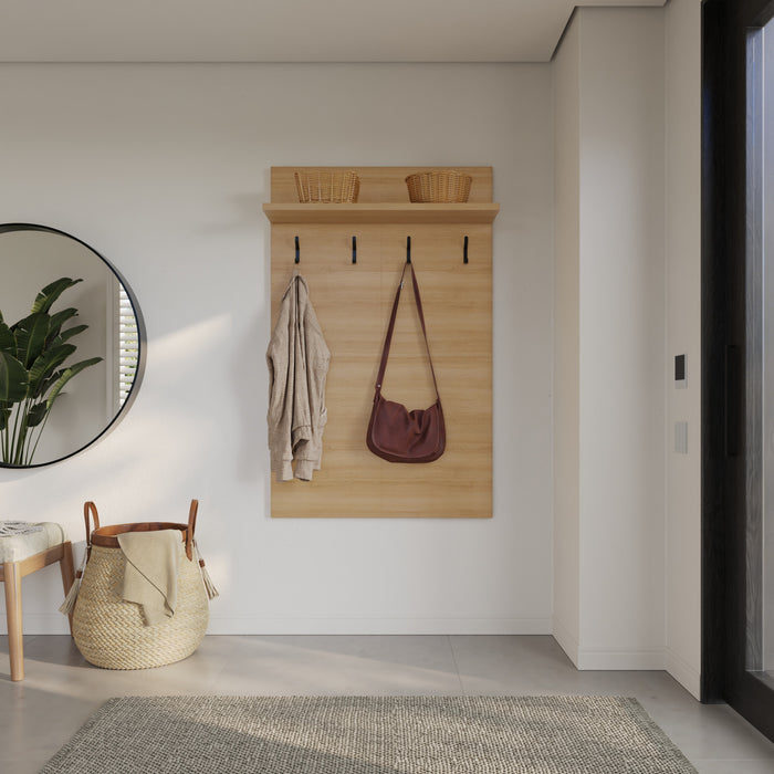 Porto Entryway Wall-Mounted Coat Rack with Shelf