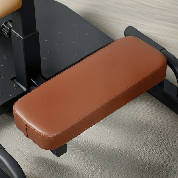 Soozier Foldable Sissy Squat Machine Hip Thrust Machine With Push Up Stand