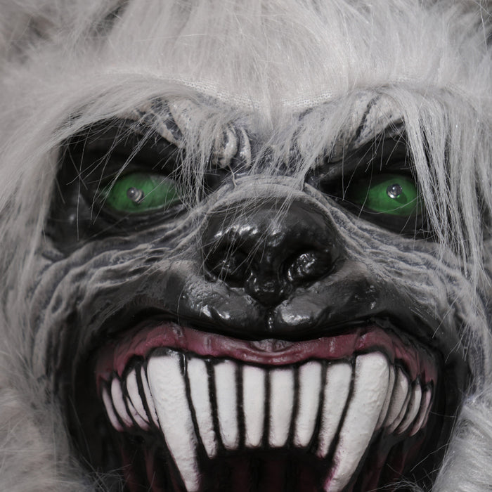 Homcom Halloween Skeleton Werewolf Animatronic Prop With Light Up Eyes