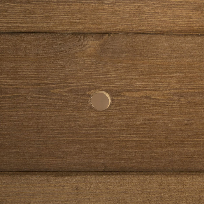 Outsunny 43.25\" X 18\" X 30\" Elevated Wooden Garden Plant Stand Outdoor Raised Flower Bed 8 Grid Box With Storage Shelf Yard Herb Planter Dark Brown