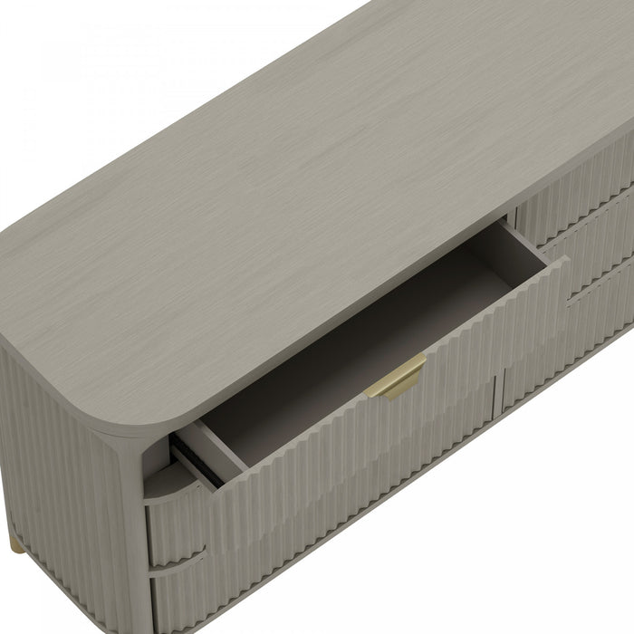 Park Contemporary 68\" Dresser in Gray (6-Drawer)