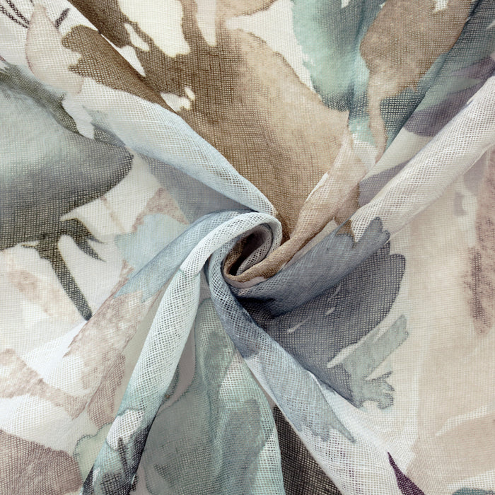 Habitat Floralie Olive Light Filtering Grommet Curtain Panel - 52 x 84