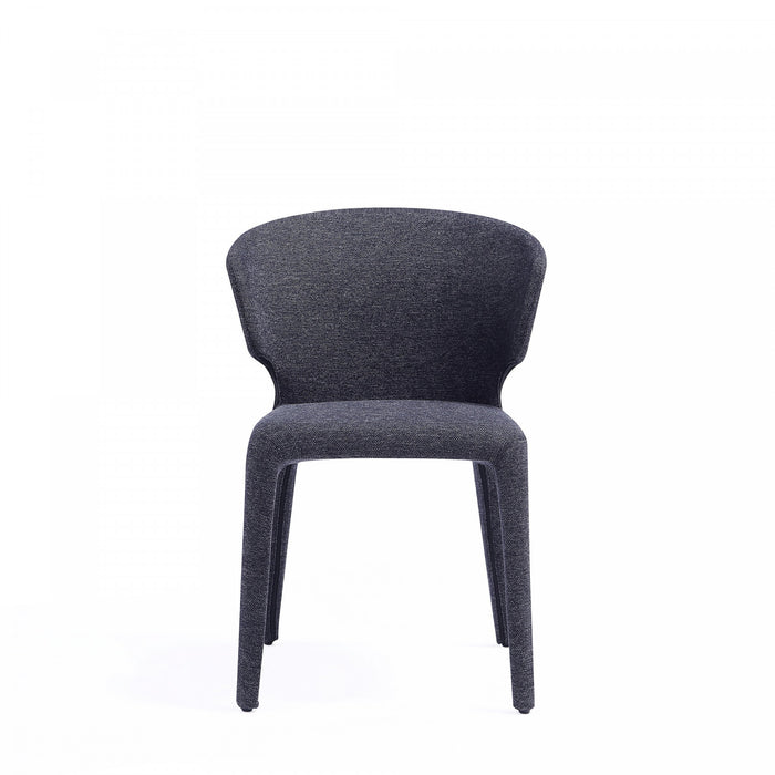 Conrad Mid-Century Modern Upholstered Dining Chair in Black - Set of 4