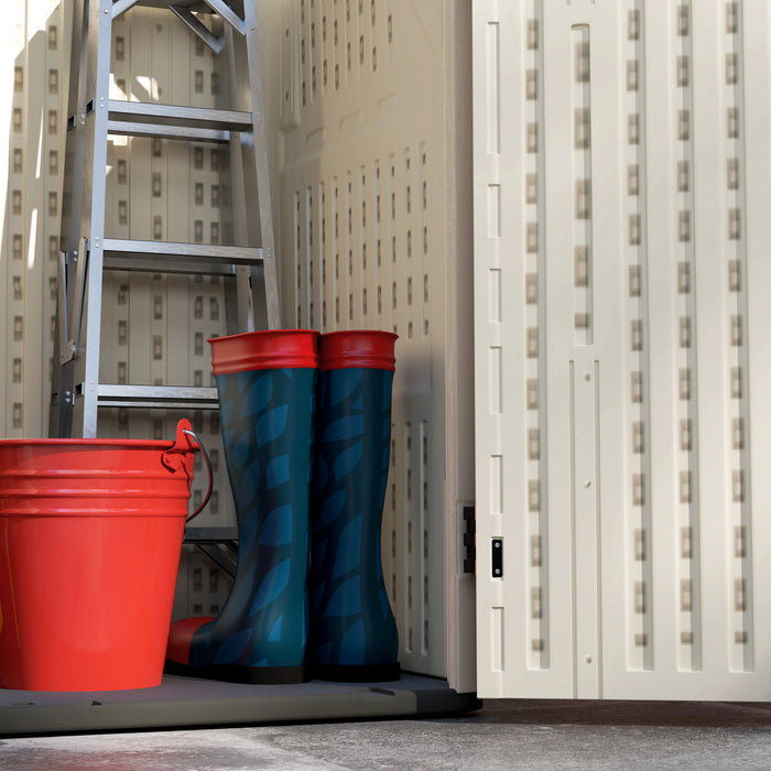 Outsunny 185 Gallon Storage Cabinet With Openable Top And Lockable Doors