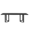 Ethan Dining Table With U-base, Solid Wood & Mdf, 95\"w - Black