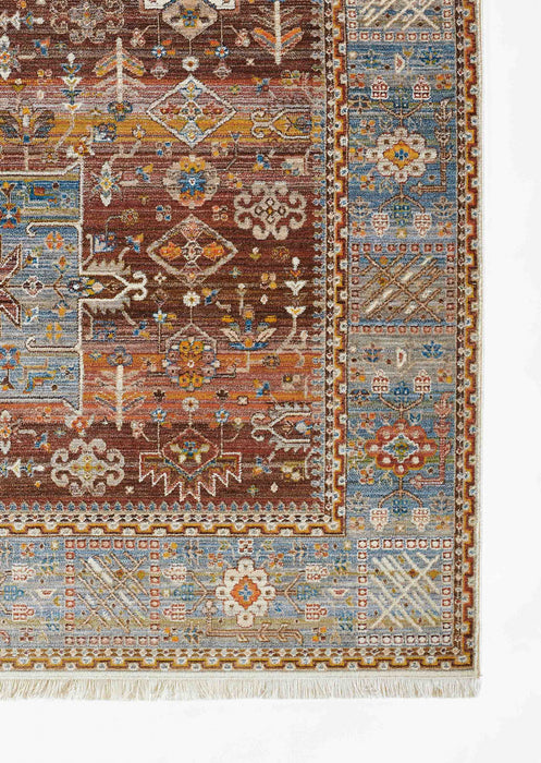 Dulce Traditional 5'0\" x Area Rug in Multi Indoor Area Rug