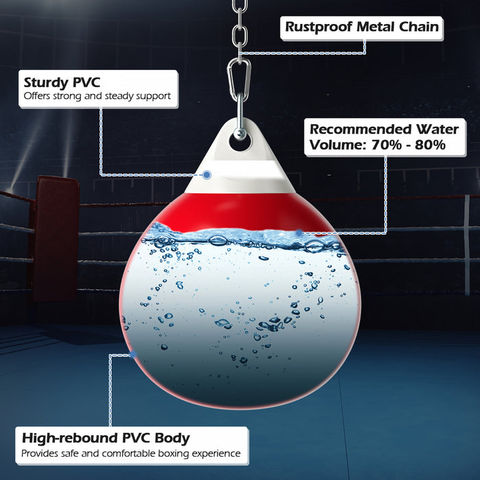 Goplus 18\" 110lbs Heavy Water Filled Punching Aqua Training Boxing Bag Home Gym Hook