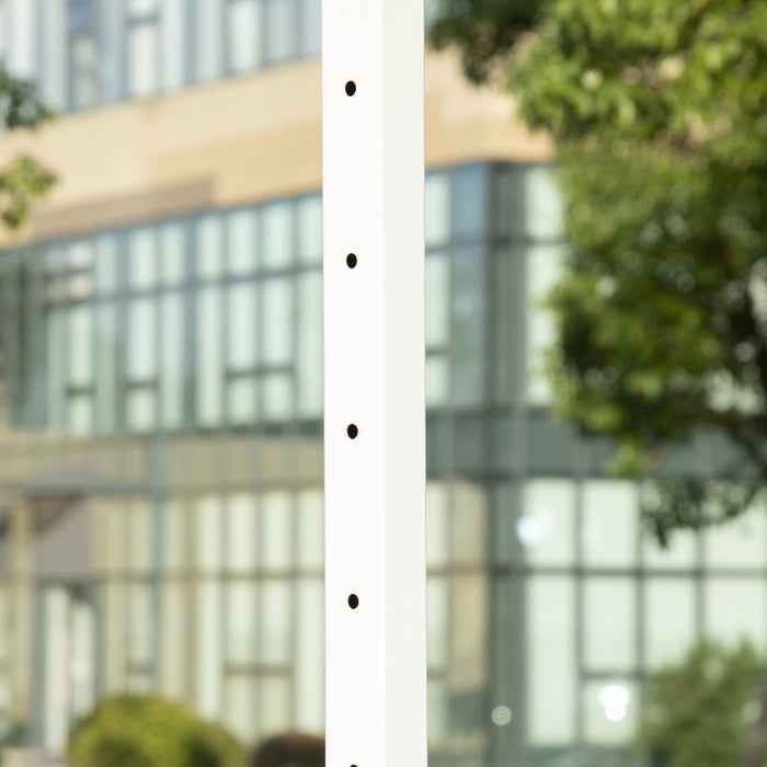 Soozier Height Adjustable Basketball Hoop And Stand W/ Pvc Backboard White