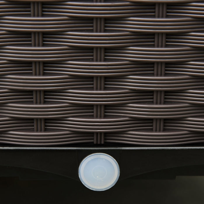 Outsunny 6-piece Raised Garden Bed Pp Raised Flower Bed Plant Stand Stackable Vegetable Herb Grow Box