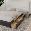 3-Drawer Storage Bed Frame, King|Bark Grey King Bed | Lit King tiroirs, Gris ecorce