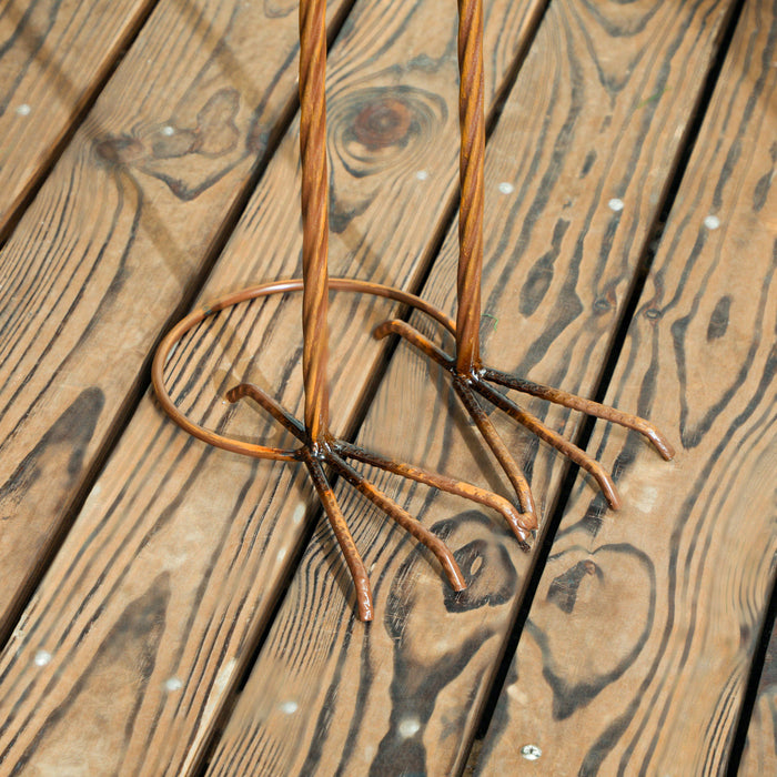 Outsunny Flying Crane Garden Statue, 42.5\" Standing Steel Lawn Ornament