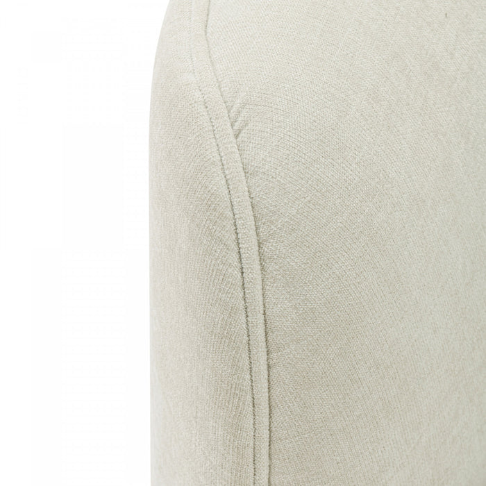 Daria Modern 132\" Chenille Sectional in Ivory