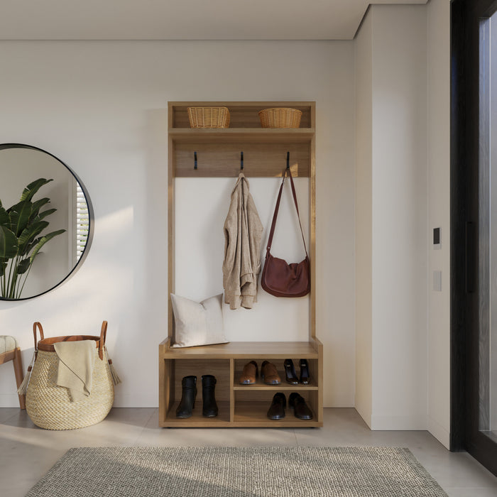 Porto Entryway Hall Tree Coat Rack