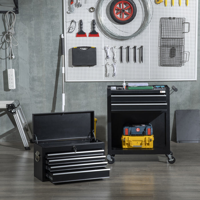 Durhand 6-drawer Lockable Tool Chest Rolling Workshop Tool Organizer